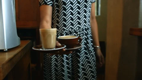 Serving Coffee C1 Cafe Stock Footage 86656344