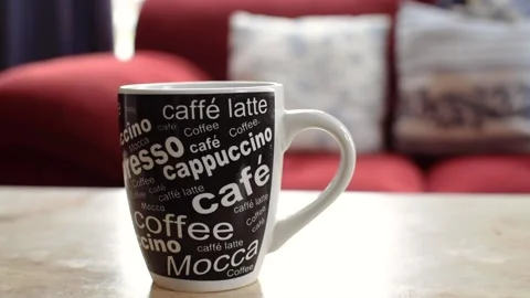 Serving coffee in a cup Stock Footage 134185201