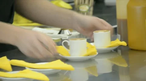 Serving Coffee Video stock 12587030