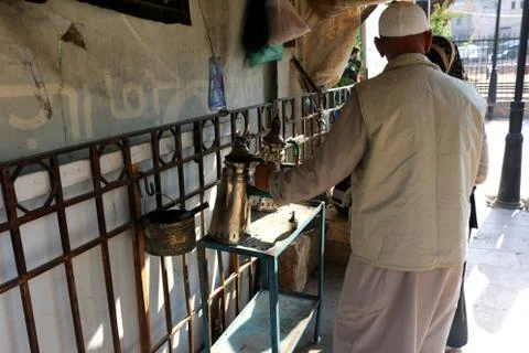 Serving Coffee Stock Photos