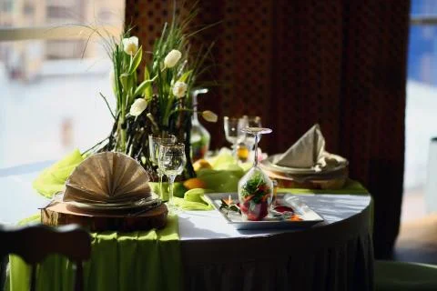 Serving, composition and decor Stock Photos