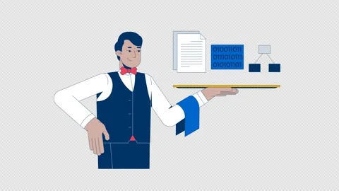 Serving up data for training AI 2D animation Stock Footage 312033636