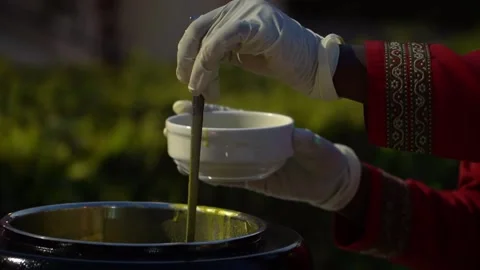 Serving Delicious Food Stock Footage 319949911