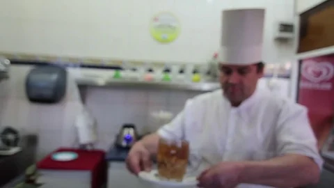 Serving dessert Stock Footage 77046465