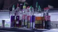 Serving drinks at night club party, carrying sliced oraged HD Footage