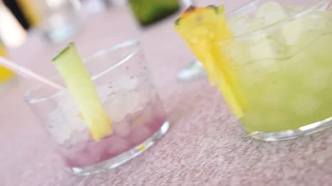 Serving drinks at a party Stock Footage 152303380