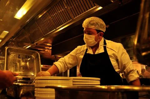 Serving During Pandemic Stock Photos