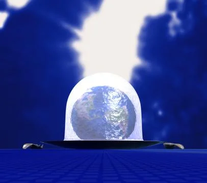 Serving the Earth in a jelly Stock Illustration