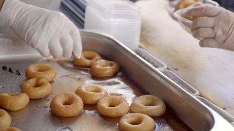 Serving everyone free boxes of Turkish traditional food lokma Stock Footage 99835802