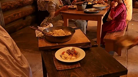 Serving up the family Stock Footage 39052930