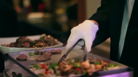 Serving Food Stock Footage 12592652