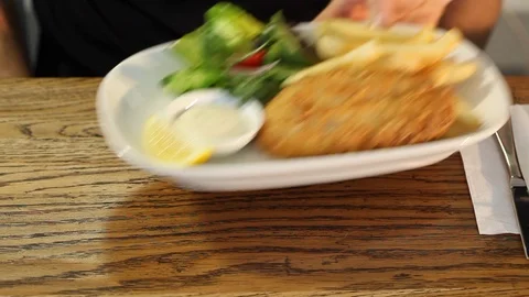 Serving Food Stock Footage 113991455