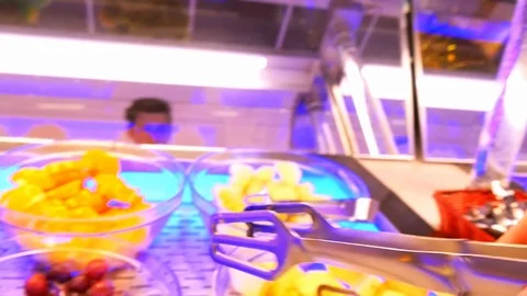 Serving food in modern restaurant Stock Footage 89933021