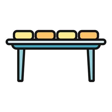 Serving food on table illustration with flat design Ilustración de archivo