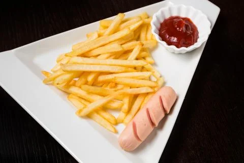 Serving of Fries Stock Photos