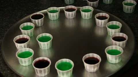 Serving Gelatin Shots 스톡 동영상 17457110