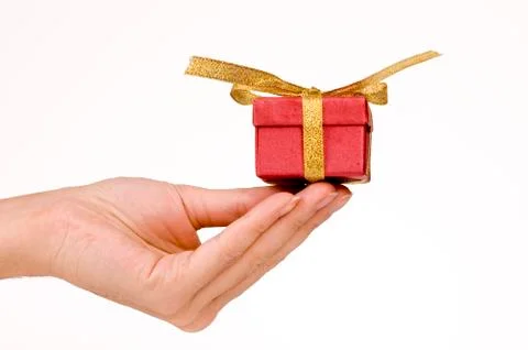 Serving a gift pack Foto stock