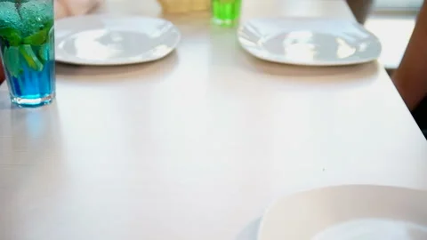 Serving hot pizza on the table Stock Footage 101750117