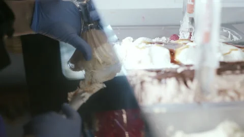 Serving ice cream Stock Footage 233199966