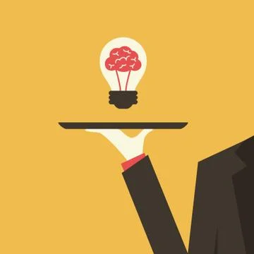 Serving an idea Stock Illustration