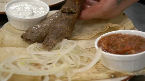 Serving Kebab Stock Footage 55994258