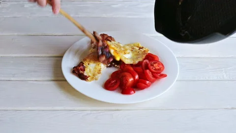 Serving Keto meal close up ProRes 4K Stock Footage 164206611