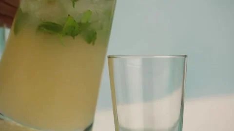 Serving lemonade 2 Stock Footage 132149692