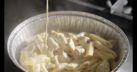 Serving mac and cheese Stock Footage 295958234