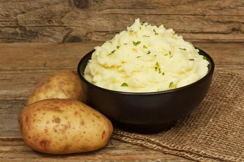 Serving mashed potato Stock Photos