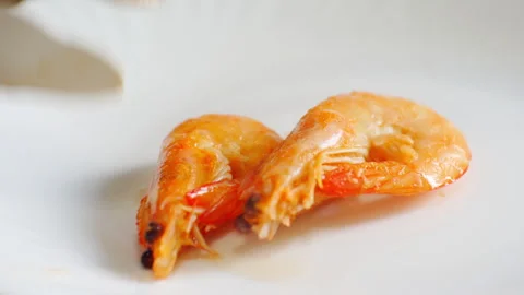 Serving a micro portion of food. Calorie restriction in human nutrition. Boiled  Stock Footage 280573780