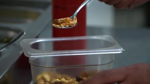 Serving Nuts Video stock 318310223