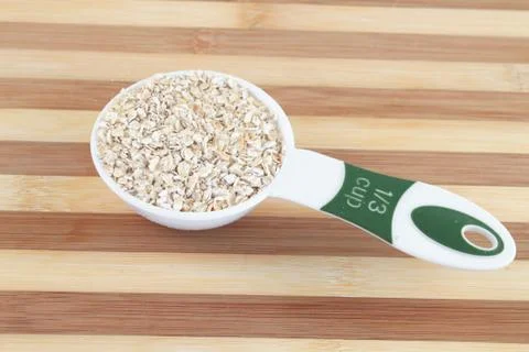 Serving of oatmeal Stock Photos