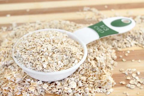 Serving of oatmeal Stock Photos