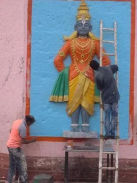 Serving own creation 库存照片