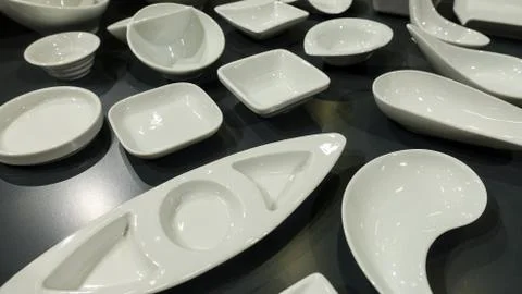 Serving plates Stock Photos
