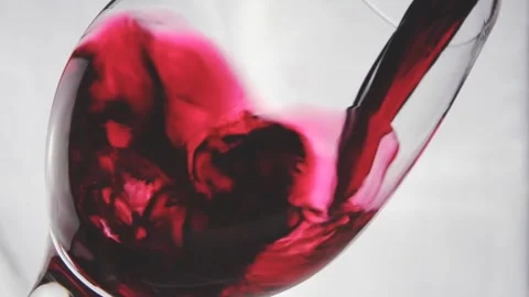 Serving red wine in a glass Video stock 273210887