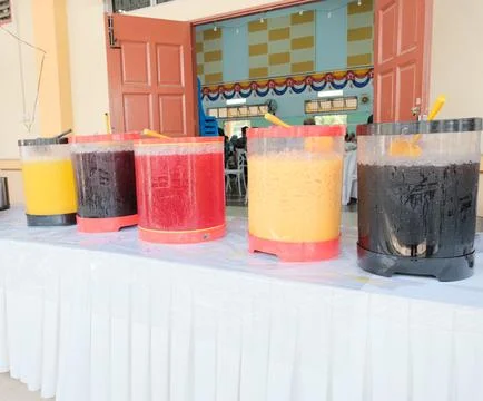 Serving Refreshing Iced Drinks Stock Photos