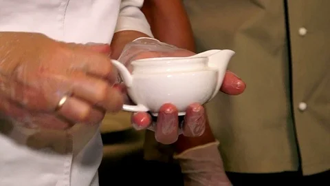 Serving of salmon Stock Footage 99360190