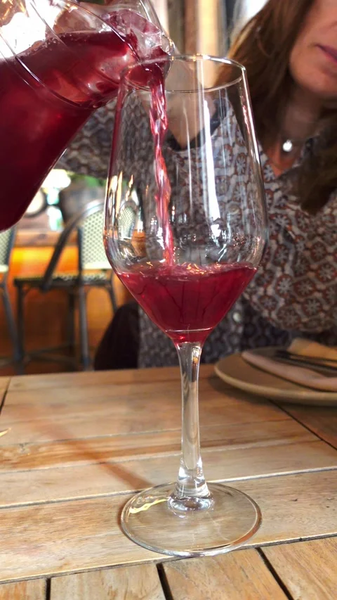 Serving sangria to a glass Stock Footage 274502292