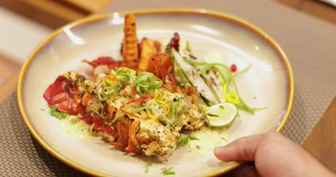 Serving the Seafood Dish 스톡 동영상 287968666