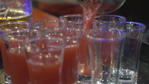 Serving short drinks 스톡 동영상 71273748