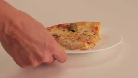 Serving a slice of hot mozzarella pizza Video stock 133815940