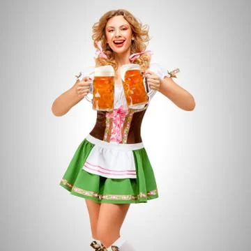 Serving with smile. Stock Photos