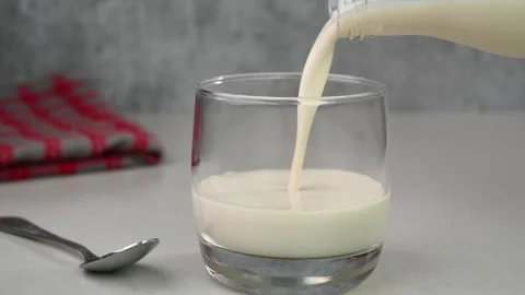 Serving soy milk Stock Footage 308315150