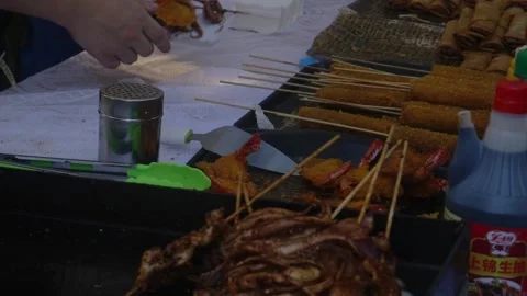 Serving street food Stock Footage 291553601