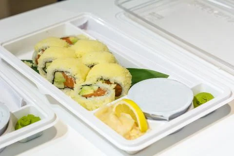 Serving sushi Stock Photos