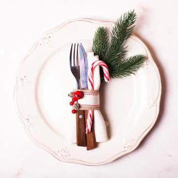 Serving table Christmas Serving table Christmas with rings and candy stuff... Stock Photos