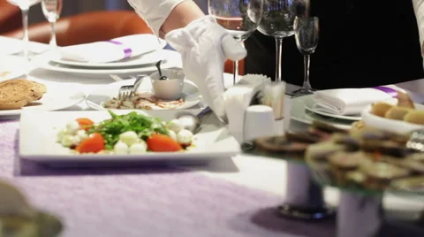 Serving table Video stock 48706902