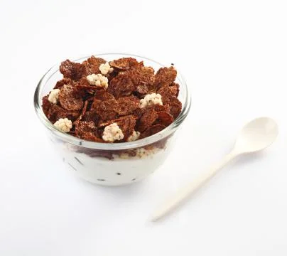 Serving of tasty breakfast cereal Stock Photos