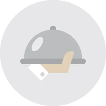 Serving tray in hand vector illustration Stock Illustration